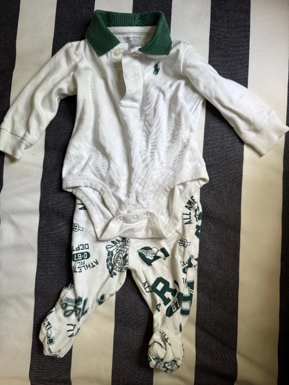 Ralph Lauren Baby Polo Onesie with Footie Pants
